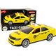 LeanToys Auto Taxi Pojazd 1:14 Światła Dźwięki Żółte