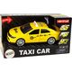 LeanToys Auto Taxi Pojazd 1:14 Światła Dźwięki Żółte