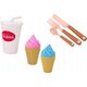 LeanToys Zestaw Produktów Spożywczych Pizza Frytki Lody Sztućce