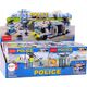 LeanToys Policja Łódź Samolot Helikopter Klocki Konstrukcyjne Niebieskie MIX