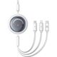 Kabel USB Baseus USB-A - USB-C + microUSB + Lightning 1.1 m Biały (P10368700211-02)