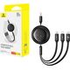 Kabel USB Baseus USB-A - USB-C + microUSB + Lightning 1.1 m Czarny (P10368700111-03)