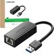 Adapter USB Ugreen Adapter sieciowy Ugreen CR111 USB 3.0 do RJ45, Gigabit Ethernet (czarny)