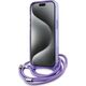 Karl Lagerfeld Karl Lagerfeld KLHMP15SHCKCKLCU iPhone 15 / 14 / 13 6.1" fioletowy/purple hardcase IML Crossbody Monogram Karl & Choupette Head MagSafe