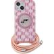 Karl Lagerfeld Karl Lagerfeld KLHMP15SHCKCKLCP iPhone 15 / 14 / 13  6.1" różowy/pink hardcase IML Crossbody Monogram Karl & Choupette Head MagSafe