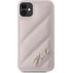 Karl Lagerfeld Karl Lagerfeld KLHCN61PQDSMGP iPhone 11 / Xr 6.1" różowy/pink hardcase Diagonal Quilted Script