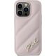 Karl Lagerfeld Karl Lagerfeld KLHCP14XPQDSMGP iPhone 14 Pro Max 6.7" różowy/pink hardcase Diagonal Quilted Script