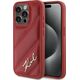 Karl Lagerfeld Karl Lagerfeld KLHCP15LPQDSMGR iPhone 15 Pro 6.1" czerwony/red hardcase Diagonal Quilted Script