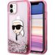Karl Lagerfeld Karl Lagerfeld KLHCN61LNKHCP iPhone 11/ XR różowy/pink hardcase Glitter Karl Head