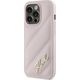 Karl Lagerfeld Karl Lagerfeld KLHCP14LPQDSMGP iPhone 14 Pro 6.1" różowy/pink hardcase Diagonal Quilted Script