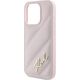 Karl Lagerfeld Karl Lagerfeld KLHCP15LPQDSMGP iPhone 15 Pro 6.1" różowy/pink hardcase Diagonal Quilted Script