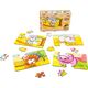 PuzzleOK Drewniane Puzzle 4w1 Zwierzęta Na Farmie Układanka Zestaw Farma