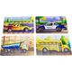 PuzzleOK Drewniane Puzzle 4w1 Pojazdy Układanka Zestaw Środki Transportu Samochody