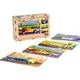 PuzzleOK Drewniane Puzzle 4w1 Pojazdy Układanka Zestaw Środki Transportu Samochody