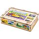 PuzzleOK Drewniane Puzzle 4w1 Pojazdy Układanka Zestaw Środki Transportu Samochody