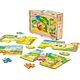 PuzzleOK Drewniane Puzzle 4w1 Owoce Układanka Zestaw Ananas Gruszka Cytryna Jabłko