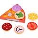 Jokomisiada Pizza drewniana do krojenia 16,5 cm na rzep dodatki 27 ele ZA4689