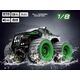 Jokomisiada Olbrzymie Auto Monster Snake 4x4 muzyka światła drift 360st. Pilot RC0633