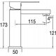 Bateria umywalkowa Blue Water Concealed washbasin faucet Blue Water Toronto TOR-BPU.110