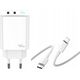 Ładowarka Jellico JELLICO Mocna ładowarka sieciowa 40W 2xUSB C   kabel USB C - Lightning