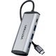 HUB USB Vention Vention Vėdinimo prijungimo stotelė 9 į 1: USB-C į HDMI/USB3.0 x 3/RJ45/SD/TF/garsas 3,5 mm/PD 0,15 pilka