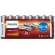 Philips Philips Power Alkaline Battery LR6P32FV/10, Single-use battery, AA, Alkaline, 1.5 V, 32 pc(s), 5 year(s)