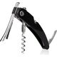 Vacu Vin Vacu Vin Single Pull Corkscrew, Black, Stainless steel, Plastic, Stainless steel, 38 mm, 19 mm, 135 mm