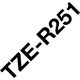 Brother Brother TZE-R251, PT-P900W, PT-H500, PT-P750W, PT-P950NW, PT-D600VP, PT-D800W, Black, Thermal transfer, White, Brother, 2.4 cm