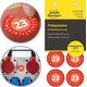 AVERY Avery 6946-2023, Red, Round, Permanent, White on red, Vinyl, 3 cm