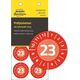 AVERY Avery 6946-2023, Red, Round, Permanent, White on red, Vinyl, 3 cm