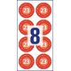 AVERY Avery 6946-2023, Red, Round, Permanent, White on red, Vinyl, 3 cm