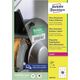 AVERY Avery B5274-50 52 x 74 mm, A4, belagt, Mat, Hvid Hvid 311x220x23mm (50Ark) - (50 st pr. karton)