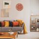 Unilux Unilux 400165111, Wall, Quartz clock, Round, Brick colour, Wood, Wood, Glass