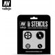 Vallejo Vallejo: ST-SF001 - Stencils - Gear Markings