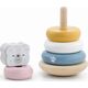 Viga Toys VIGA PolarB Zestaw Miś Polarny Drewniana Piramidka + Miś Polarny do Ciągnięcia