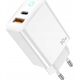 Ładowarka Jellico JELLICO ładowarka sieciowa EU13 GaN PD 30W 1xUSB-C + 1xUSB QC3.0 + kabel USB-C - Lightning Biały