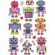 Titanum Naklejki wypukłe roboty mix 14szt.