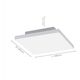 Lampa sufitowa Leuchten Direkt Leuchten Direkt Canvas Turnable 2700-5000K - Loftlampe - White - 29,5 x 29,5 cm