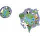 Teka Puzzle 45 konturowe Mapa ¶wiata