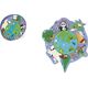 Teka Puzzle 45 konturowe Mapa ¶wiata