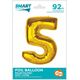 GoDan Balon foliowy Smart cyfra 5 złota 92cm