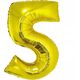 GoDan Balon foliowy Smart cyfra 3 złota 92cm