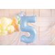 Party Deco Balon foliowy 5 jasny niebieski 72cm