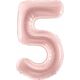 PartyDeco Balon foliowy 5 jasny różowy 72cm