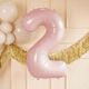 PartyDeco Balon foliowy 2 jasny różowy 72cm