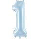 Party Deco Balon foliowy 1 jasny niebieski 72cm