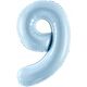 Party Deco Balon foliowy 9 jasny niebieski 72cm