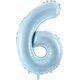 Party Deco Balon foliowy 6 jasny niebieski 72cm