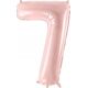 PartyDeco Balon foliowy 7 jasny różowy 72cm