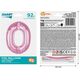 GoDan Balon foliowy cyfra 0 jasnoróżowa Smart 92cm